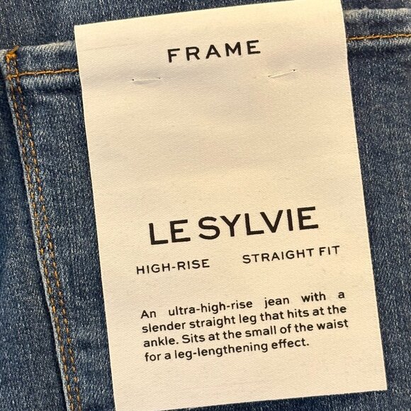 FRAME Le Silvie Slender Straight Women's Denim Size 32- New with Tags - Picture 6 of 7
